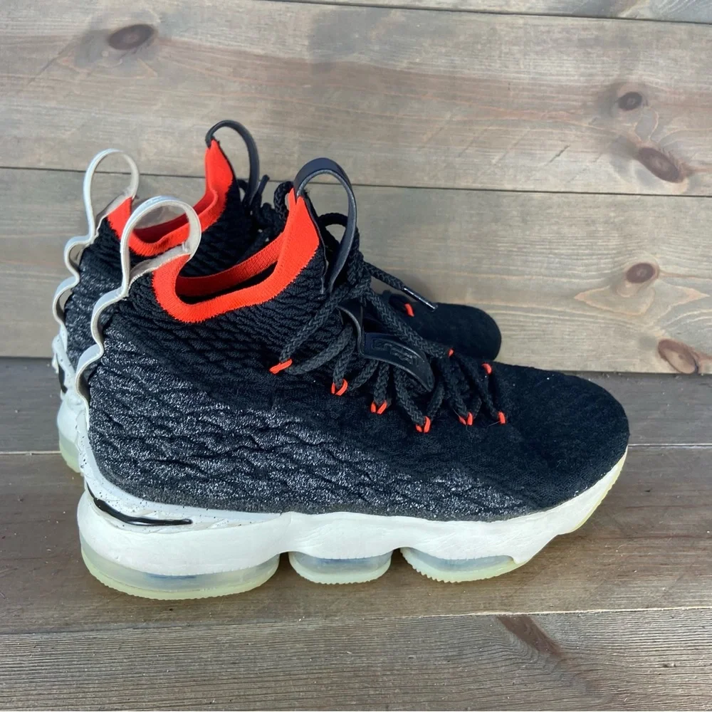 Nike Lebron 15 kids youth size 7 shoes black athletic basketball sneakers